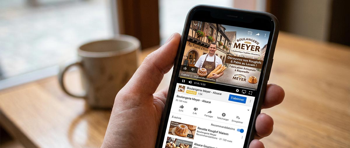 Publicité YouTube locale sur mobile